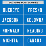 Custom Royal Pink Vertical Width Stripe Gradient Fashion Personalized Team Football Jersey