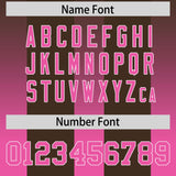 Custom Brown Pink Vertical Width Stripe Gradient Fashion Personalized Team Football Jersey