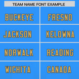 Custom Light Blue Brown Vertical Width Stripe Gradient Fashion Personalized Team Football Jersey