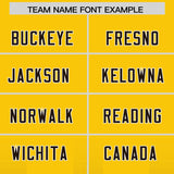 Custom Yellow Brown Vertical Width Stripe Gradient Fashion Personalized Team Football Jersey