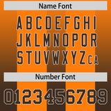 Custom Orange Brown Vertical Width Stripe Gradient Fashion Personalized Team Football Jersey