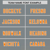 Custom Dark Gray Orange Vertical Width Stripe Gradient Fashion Personalized Team Football Jersey