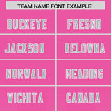 Custom Pink Gray Vertical Width Stripe Gradient Fashion Personalized Team Football Jersey