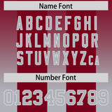 Custom Cardinal Gray Vertical Width Stripe Gradient Fashion Personalized Team Football Jersey