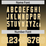 Custom Black Khaki Vertical Width Stripe Gradient Fashion Personalized Team Football Jersey