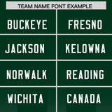 Custom Green White Vertical Width Stripe Gradient Fashion Personalized Team Football Jersey