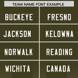 Custom Olive White Vertical Width Stripe Gradient Fashion Personalized Team Football Jersey