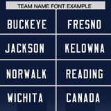 Custom Navy White Vertical Width Stripe Gradient Fashion Personalized Team Football Jersey