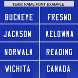 Custom Royal White Vertical Width Stripe Gradient Fashion Personalized Team Football Jersey