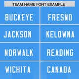Custom Light Blue White Vertical Width Stripe Gradient Fashion Personalized Team Football Jersey