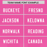 Custom Pink White Vertical Width Stripe Gradient Fashion Personalized Team Football Jersey