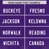 Custom Purple White Vertical Width Stripe Gradient Fashion Personalized Team Football Jersey