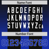 Custom Black Royal Vertical Width Stripe Gradient Fashion Personalized Team Football Jersey