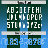 Custom Green Light Blue Vertical Width Stripe Gradient Fashion Personalized Team Football Jersey