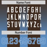 Custom Brown Powder Blue Vertical Width Stripe Gradient Fashion Personalized Team Football Jersey