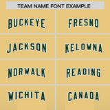 Custom Khaki Green Vertical Width Stripe Gradient Fashion Personalized Team Football Jersey