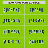 Custom Neon Green Green Vertical Width Stripe Gradient Fashion Personalized Team Football Jersey