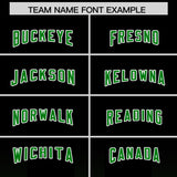 Custom Black Kelly Green Vertical Width Stripe Gradient Fashion Personalized Team Football Jersey