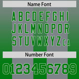Custom Dark Gray Kelly Green Vertical Width Stripe Gradient Fashion Personalized Team Football Jersey