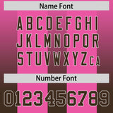 Custom Pink Brown Vertical Width Stripe Gradient Fashion Personalized Team Football Jersey