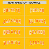 Custom Yellow Orange Vertical Width Stripe Gradient Fashion Personalized Team Football Jersey