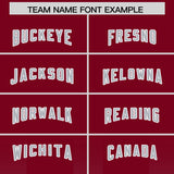 Custom Cardinal Gray Vertical Width Stripe Gradient Fashion Personalized Team Football Jersey