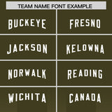 Custom Olive Khaki Vertical Width Stripe Gradient Fashion Personalized Team Football Jersey