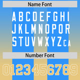 Custom Light Blue Khaki Vertical Width Stripe Gradient Fashion Personalized Team Football Jersey