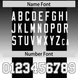 Custom Black White Vertical Width Stripe Gradient Fashion Personalized Team Football Jersey