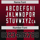 Custom Cardinal Black Vertical Width Stripe Gradient Fashion Personalized Team Football Jersey