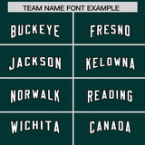 Custom Midnight Green Black Vertical Width Stripe Gradient Fashion Personalized Team Football Jersey