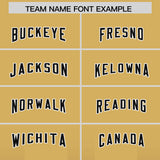 Custom Khaki Black Vertical Width Stripe Gradient Fashion Personalized Team Football Jersey