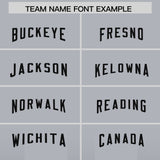 Custom Gray Black Vertical Width Stripe Gradient Fashion Personalized Team Football Jersey