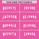 Custom Pink Light Blue Vertical Width Stripe Gradient Fashion Personalized Team Football Jersey