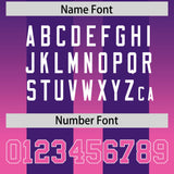 Custom Purple Pink Vertical Width Stripe Gradient Fashion Personalized Team Football Jersey