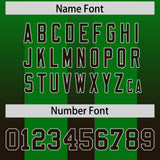 Custom Kelly Green Brown Vertical Width Stripe Gradient Fashion Personalized Team Football Jersey