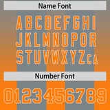 Custom Dark Gray Orange Vertical Width Stripe Gradient Fashion Personalized Team Football Jersey