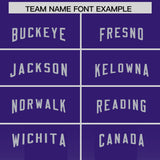 Custom Purple Gray Vertical Width Stripe Gradient Fashion Personalized Team Football Jersey