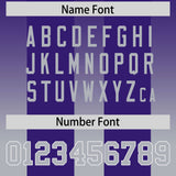 Custom Purple Gray Vertical Width Stripe Gradient Fashion Personalized Team Football Jersey