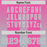 Custom Pink Gray Vertical Width Stripe Gradient Fashion Personalized Team Football Jersey