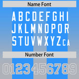 Custom Light Blue Gray Vertical Width Stripe Gradient Fashion Personalized Team Football Jersey