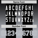 Custom Black Gray Vertical Width Stripe Gradient Fashion Personalized Team Football Jersey