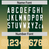 Custom Green Khaki Vertical Width Stripe Gradient Fashion Personalized Team Football Jersey