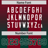 Custom Cardinal Midnight Green Vertical Width Stripe Gradient Fashion Personalized Team Football Jersey