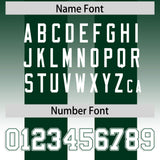 Custom Green White Vertical Width Stripe Gradient Fashion Personalized Team Football Jersey