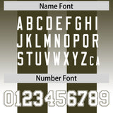 Custom Olive White Vertical Width Stripe Gradient Fashion Personalized Team Football Jersey