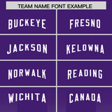 Custom Purple White Vertical Width Stripe Gradient Fashion Personalized Team Football Jersey