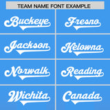 Custom Light Blue Red Vertical Width Stripe Gradient Fashion Personalized Team Football Jersey