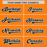 Custom Orange Black Vertical Width Stripe Gradient Fashion Personalized Team Football Jersey