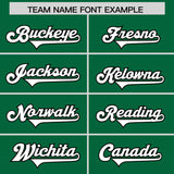 Custom Kelly Green Black Vertical Width Stripe Gradient Fashion Personalized Team Football Jersey